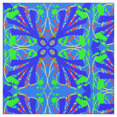 Abstrakte Stoffe in Blau und Grün der Blume (Nahaufnahme)