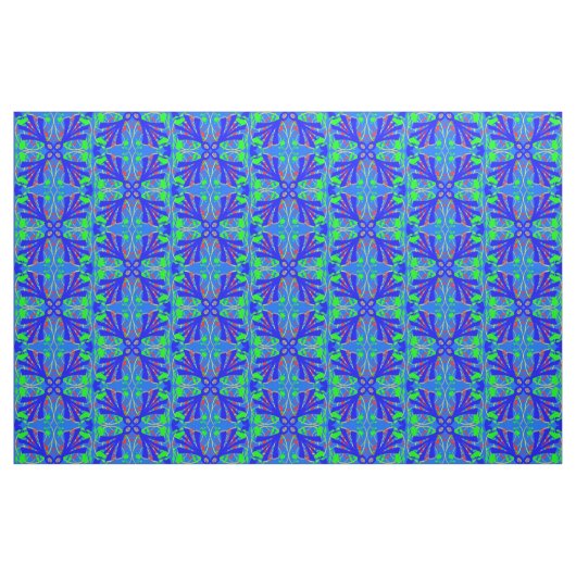 Abstrakte Stoffe in Blau und Grün der Blume (Fat Quarter (45,7 x 55,9 cm))