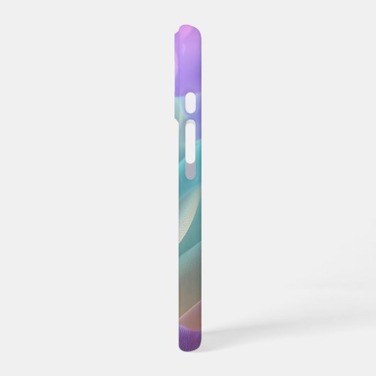 Abstrakte Stofftextur in Pastellfarben iPhone 16 Hülle (Linke Seite)