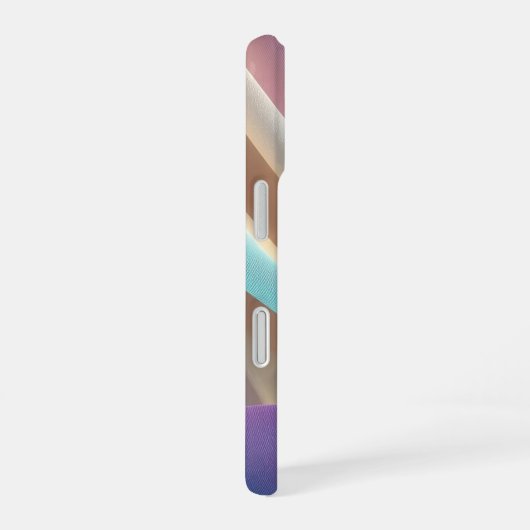Abstrakte Stofftextur in Pastellfarben iPhone 16 Hülle (Rechte Seite)