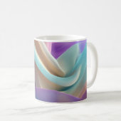 Abstrakte Stofftextur in Pastellfarben Kaffeetasse (VorderseiteRechts)