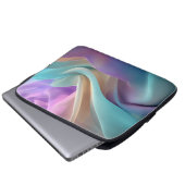 Abstrakte Stofftextur in Pastellfarben Laptopschutzhülle (Vorne Knopf)