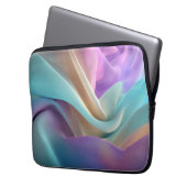 Abstrakte Stofftextur in Pastellfarben Laptopschutzhülle (Vorderseite Links)