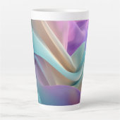 Abstrakte Stofftextur in Pastellfarben Milchtasse (Vorderseite)