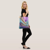 Abstrakte Stofftextur in Pastellfarben Tasche (Am Model)