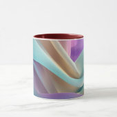 Abstrakte Stofftextur in Pastellfarben Tasse (Zentrum)