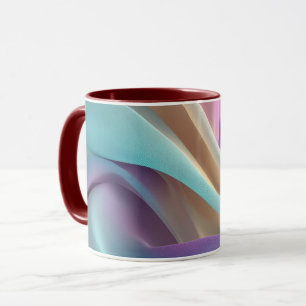 Abstrakte Stofftextur in Pastellfarben Tasse