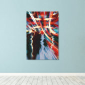 Abstrakte Storm Art Wrapped Canvas Leinwanddruck (Insitu (Holzboden))
