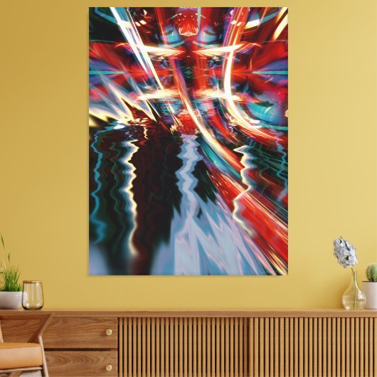 Abstrakte Storm Art Wrapped Canvas Leinwanddruck (Insitu (Wohnzimmer))