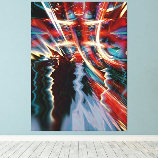 Abstrakte Storm Art Wrapped Canvas Leinwanddruck (Insitu (Holzboden))