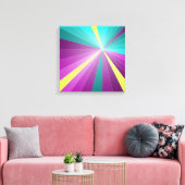 Abstrakte Strahlen Farbvolle, dynamische Geometris Leinwanddruck (Insitu (Wohnzimmer))