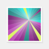 Abstrakte Strahlen Farbvolle, dynamische Geometris Serviette (Vorderseite)