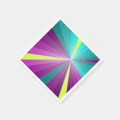 Abstrakte Strahlen Farbvolle, dynamische Geometris Serviette (Ecke)
