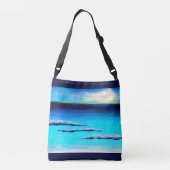 Abstrakte Strand-Tasche Tragetaschen Mit Langen Trägern (Rückseite)