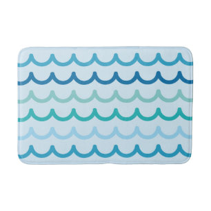 Abstrakte Strand-Wellen Badematte