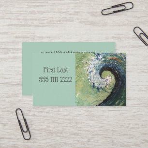 Abstrakte Strand-Wellen-feine Kunst-Malerei Visitenkarte