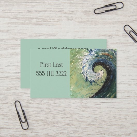 Abstrakte Strand-Wellen-feine Kunst-Malerei Visitenkarte (Vorderseite/Rückseite Beispiel)