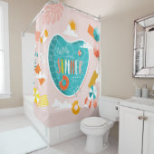 Abstrakte Strandbadebeispiel Duschvorhang (Beispiel)