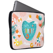 Abstrakte Strandbadebeispiel Laptopschutzhülle (Vorne Rechts)