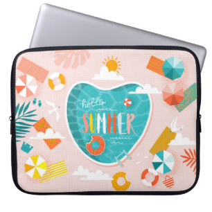 Abstrakte Strandbadebeispiel Laptopschutzhülle