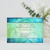 Abstrakte Strandfarbenkarten RSVP Karte (Stehend Vorderseite)