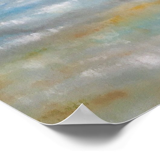 Abstrakte Strandkastenmalerei Art Print Poster (Ecke)