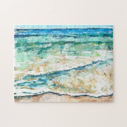 Abstrakte Strandküsten-Ufer-Kunstwerke Puzzle (Horizontal)