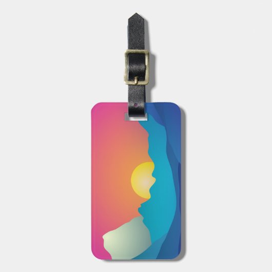 Abstrakte Strandlandschaft Gepäckanhänger (Vorderseite vertikal)