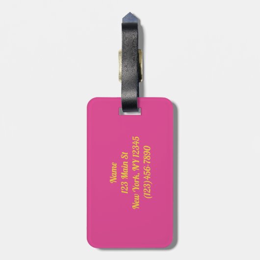 Abstrakte Strandlandschaft Gepäckanhänger (Rückseite vertikal)