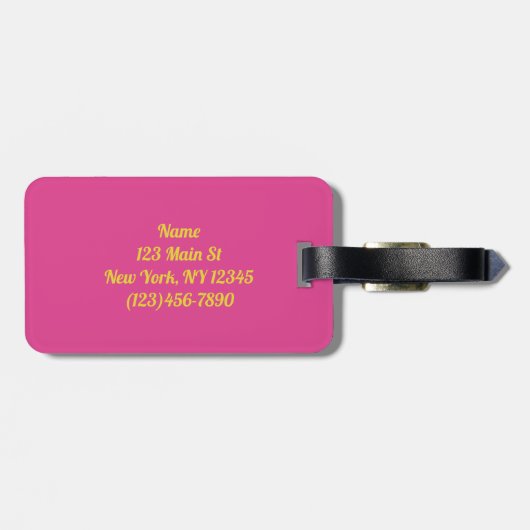 Abstrakte Strandlandschaft Gepäckanhänger (Rückseite horizontal)