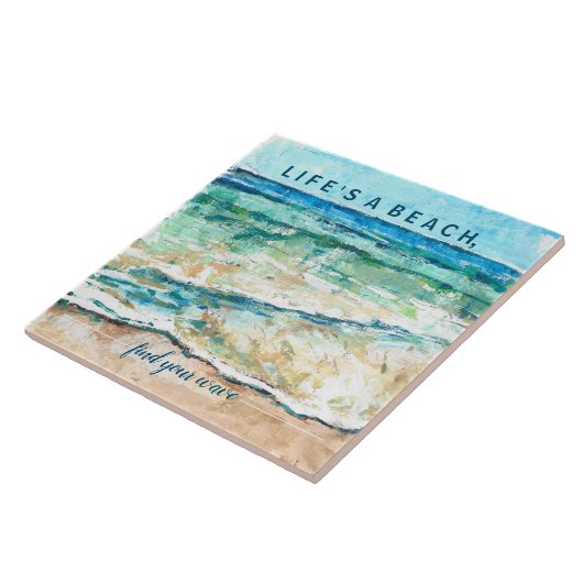 Abstrakte Strandmalerei mit Angebot Fliese (Seite)