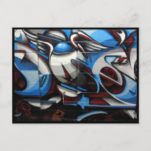 abstrakte Straßenkunst Postkarte