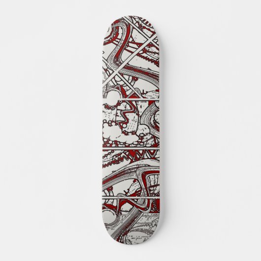 Abstrakte Straßenkunst Skateboardplattform Skateboard (Vorne)