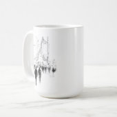 Abstrakte Straßenlandschaft Kaffeetasse (Vorderseite Links)