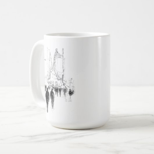 Abstrakte Straßenlandschaft Kaffeetasse (Vorderseite Links)