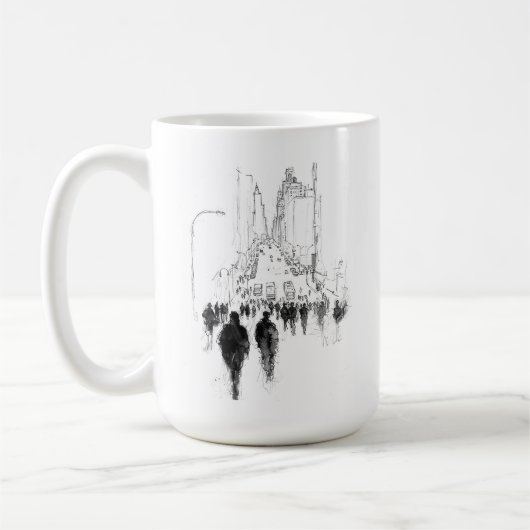 Abstrakte Straßenlandschaft Kaffeetasse (Links)