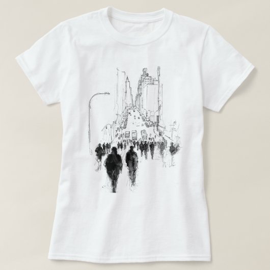 Abstrakte Straßenlandschaft T-Shirt (Design vorne)