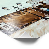 Abstrakte Straßenszene mit farbenfroher Geometrie Fotodruck (Ecke)