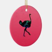 Abstrakte Straußendekoration Keramik Ornament (Rechts)