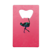 Abstrakte Straußenkarte Geldkarten Flaschenöffner (Rückseite)