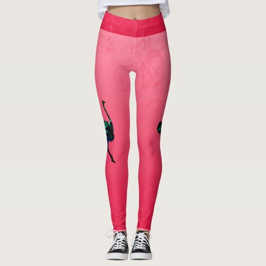 Abstrakte StraußenLeggings Leggings (Vorderseite)