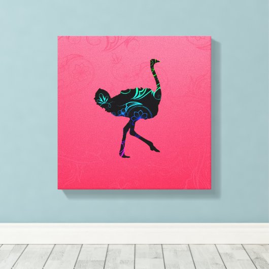 Abstrakte Straußenwolken Leinwanddruck (Insitu (Holzboden))