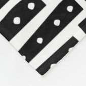 Abstrakte Streifen 101119 Muster - Schwarz auf Wei Fleecedecke (Ecke)