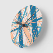 Abstrakte Streifen am Strand Sommer Acrylmauer-Uhr Runde Wanduhr (Winkel)