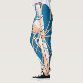 Abstrakte Streifen am Strand Sommergeometrische Le Leggings (Links)