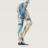 Abstrakte Streifen am Strand Sommergeometrische Le Leggings (Rechts)