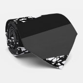 Abstrakte Streifen aus schwarzgrauem und weißem Bl Krawatte (Gerollt)