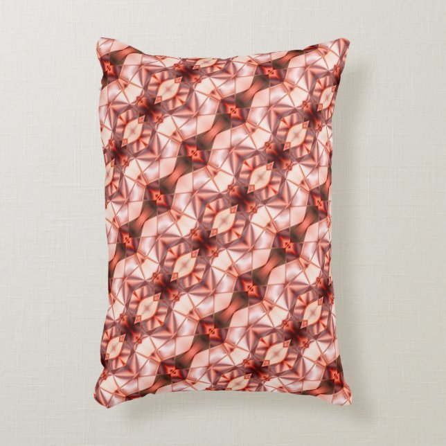 Abstrakte Streifen aus seidener Rapport in rosa We Dekokissen (Vorderseite(Vertikal))