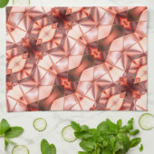 Abstrakte Streifen aus seidener Rapport in rosa We Geschirrtuch (Gefaltet)