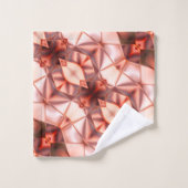 Abstrakte Streifen aus Seidenform in rosa Badhandtuch Set (Waschlappen)